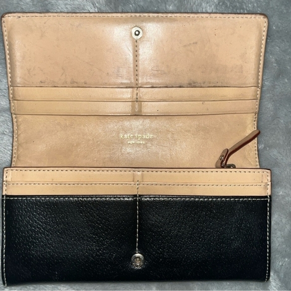 Kate Spade ♠️ Black Pebbled Leather Handbag & Wallet SET - Picture 15 of 16